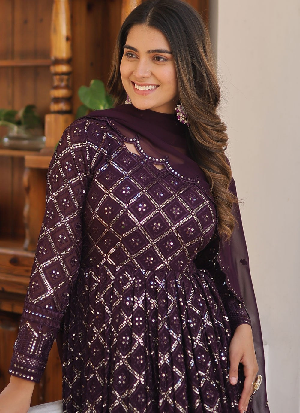 Faux Georgette Gown - G1276