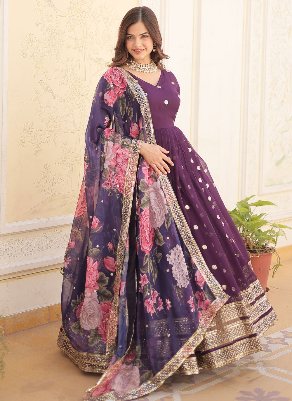 Faux Georgette Gown - G1471