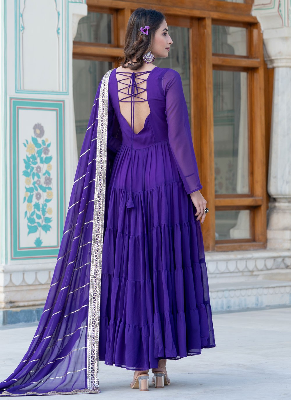 Faux Georgette Gown - G1328