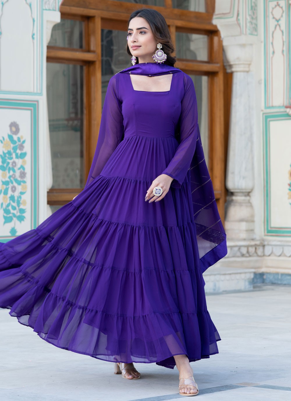 Faux Georgette Gown - G1328