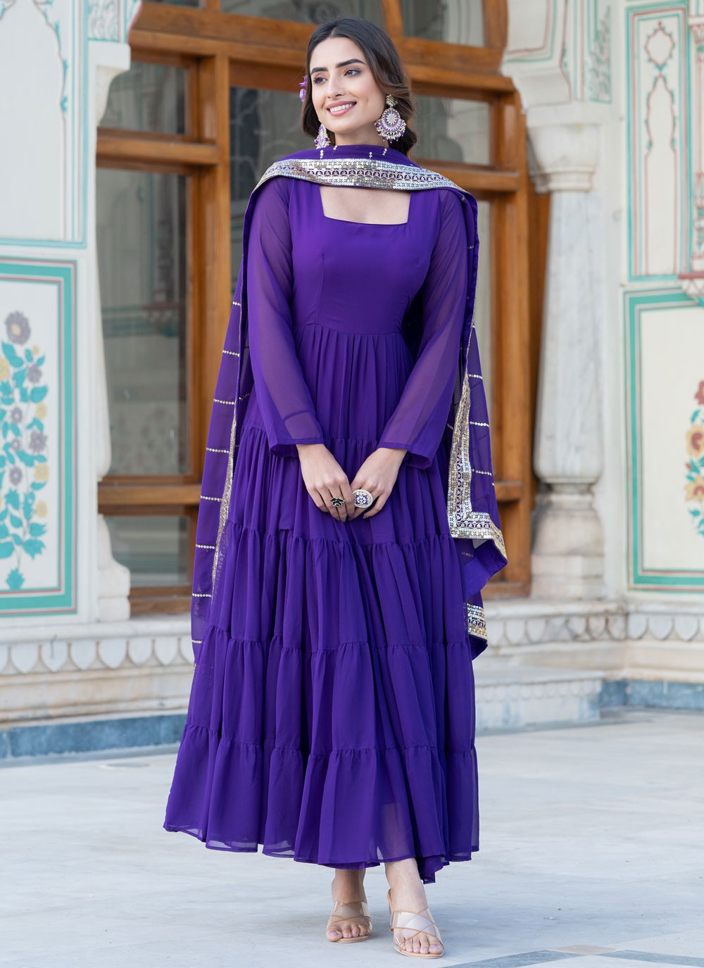Faux Georgette Gown - G1328