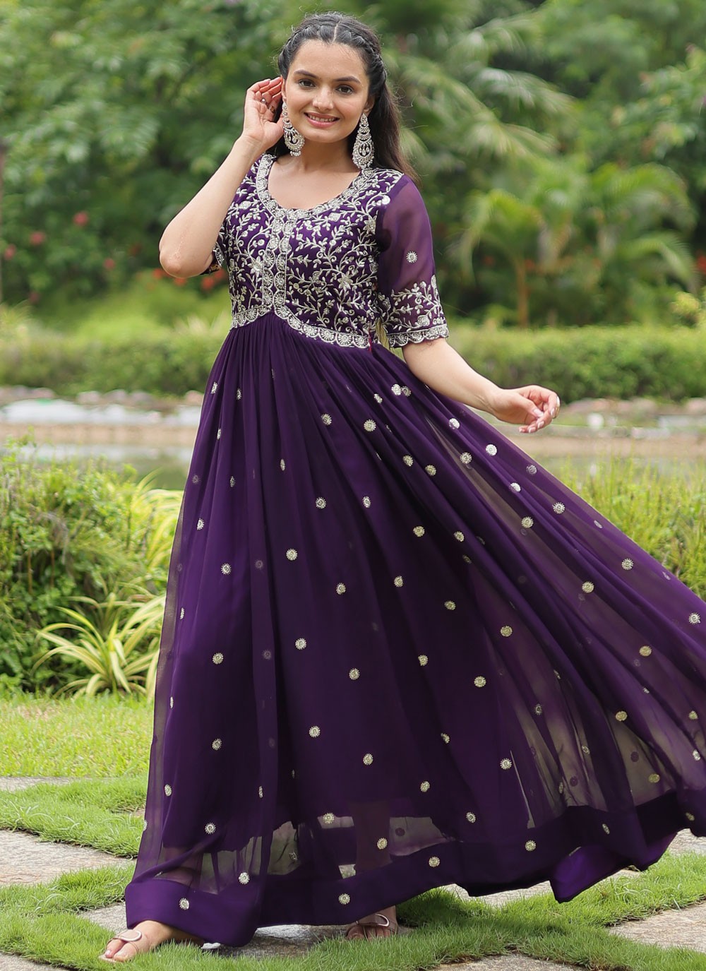 Faux Georgette Gown - G1646