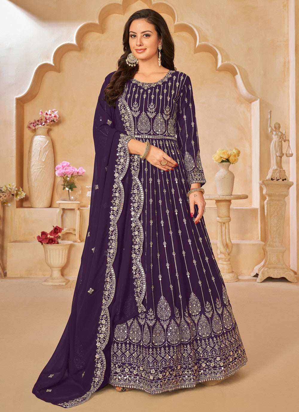 Faux Georgette Salwar Suit - T1488
