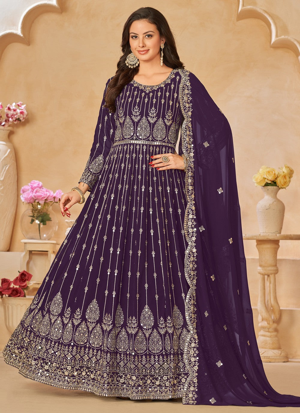 Faux Georgette Salwar Suit - T1488
