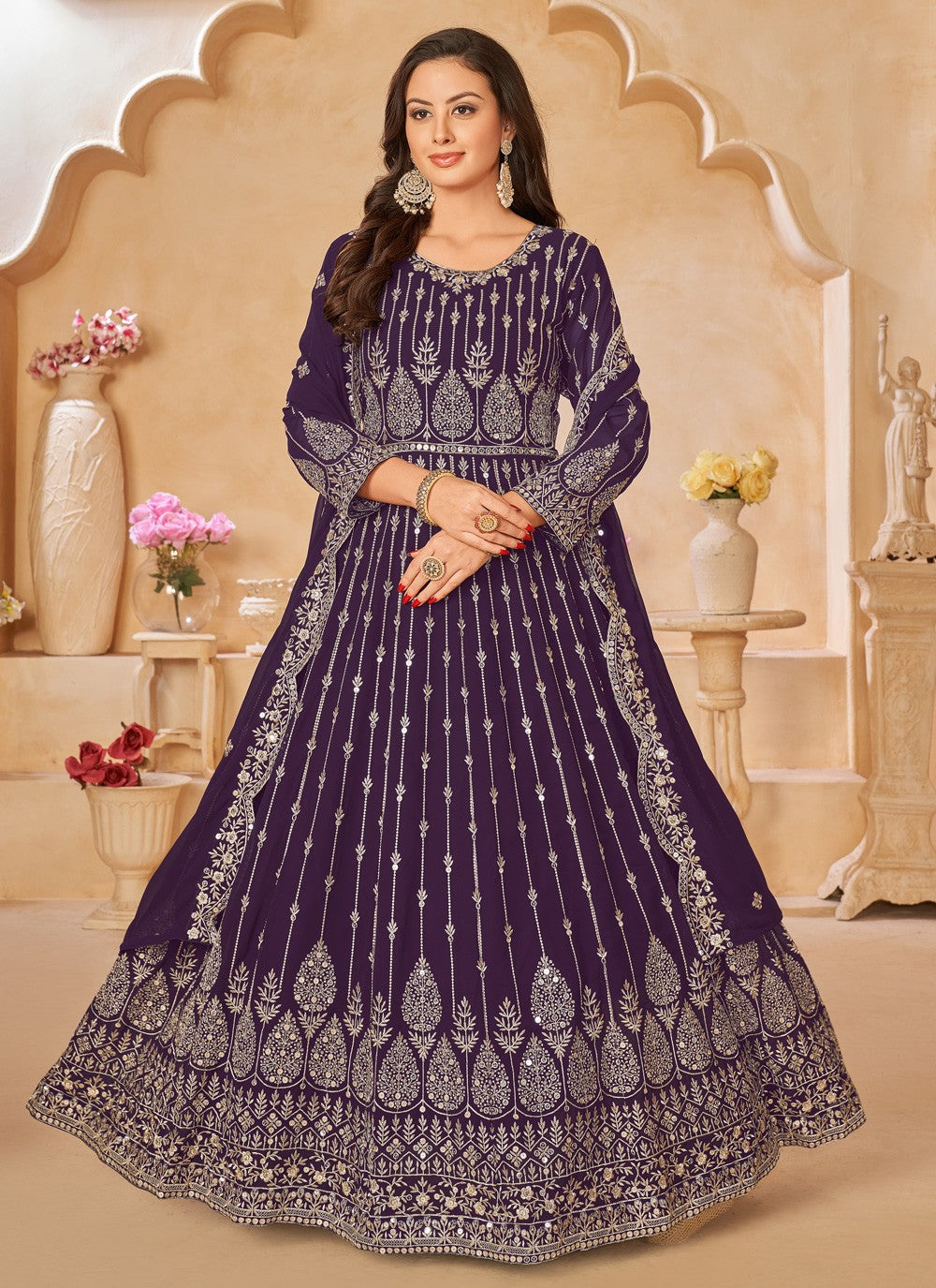Faux Georgette Salwar Suit - T1488