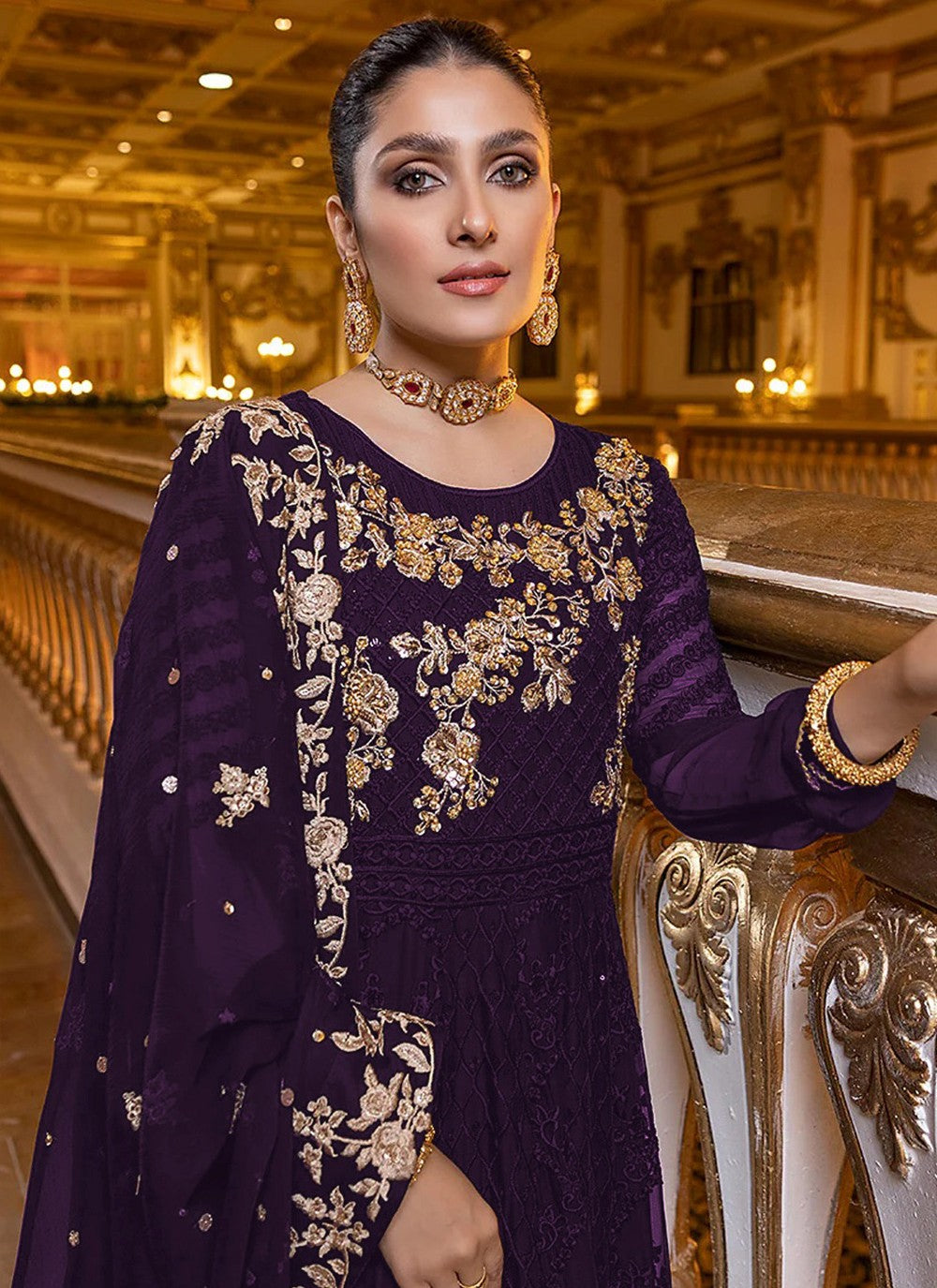 Faux Georgette Salwar Suit - T1392