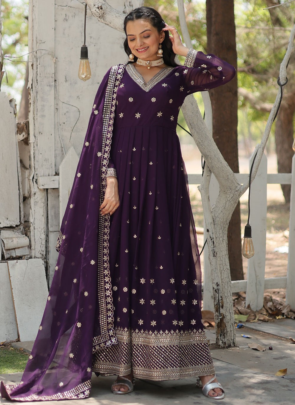 Faux Georgette Gown - G1516