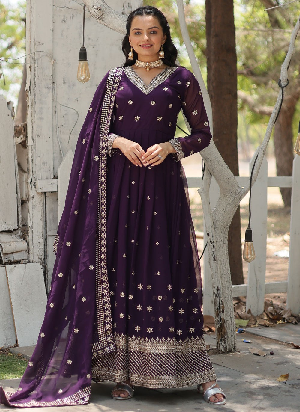 Faux Georgette Gown - G1516