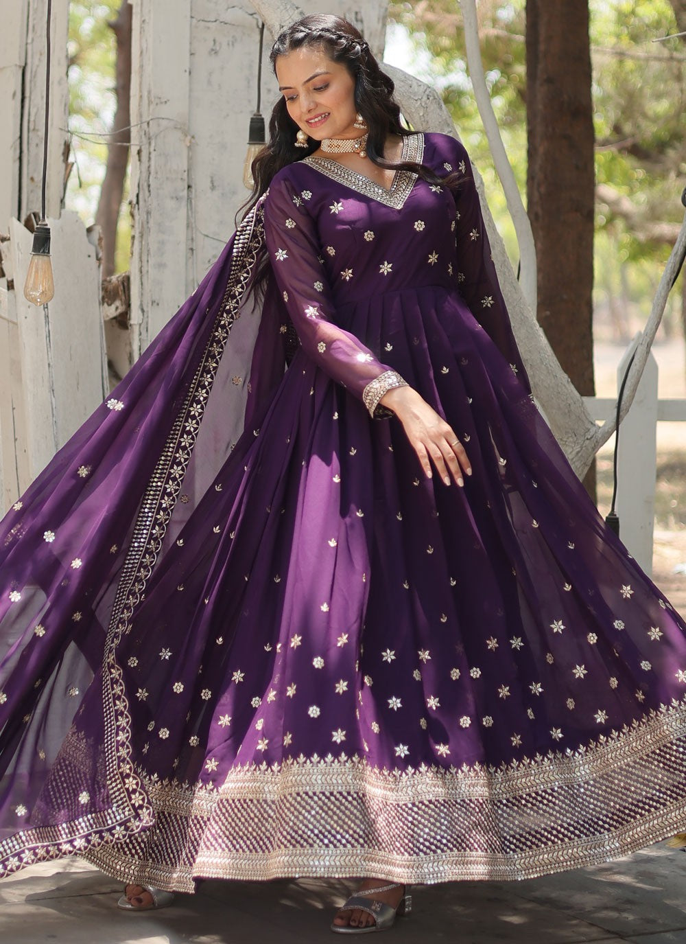 Faux Georgette Gown - G1516