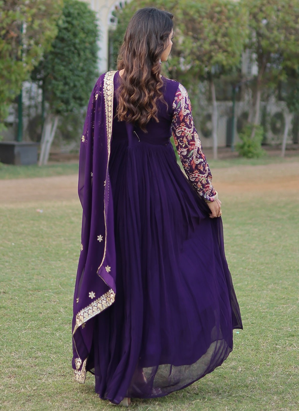 Faux Georgette Gown - G1354