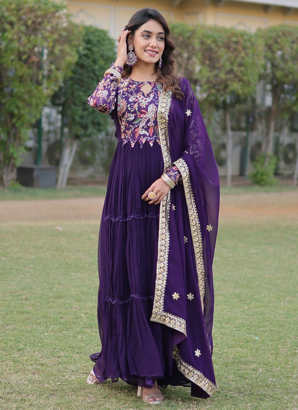 Faux Georgette Gown - G1354