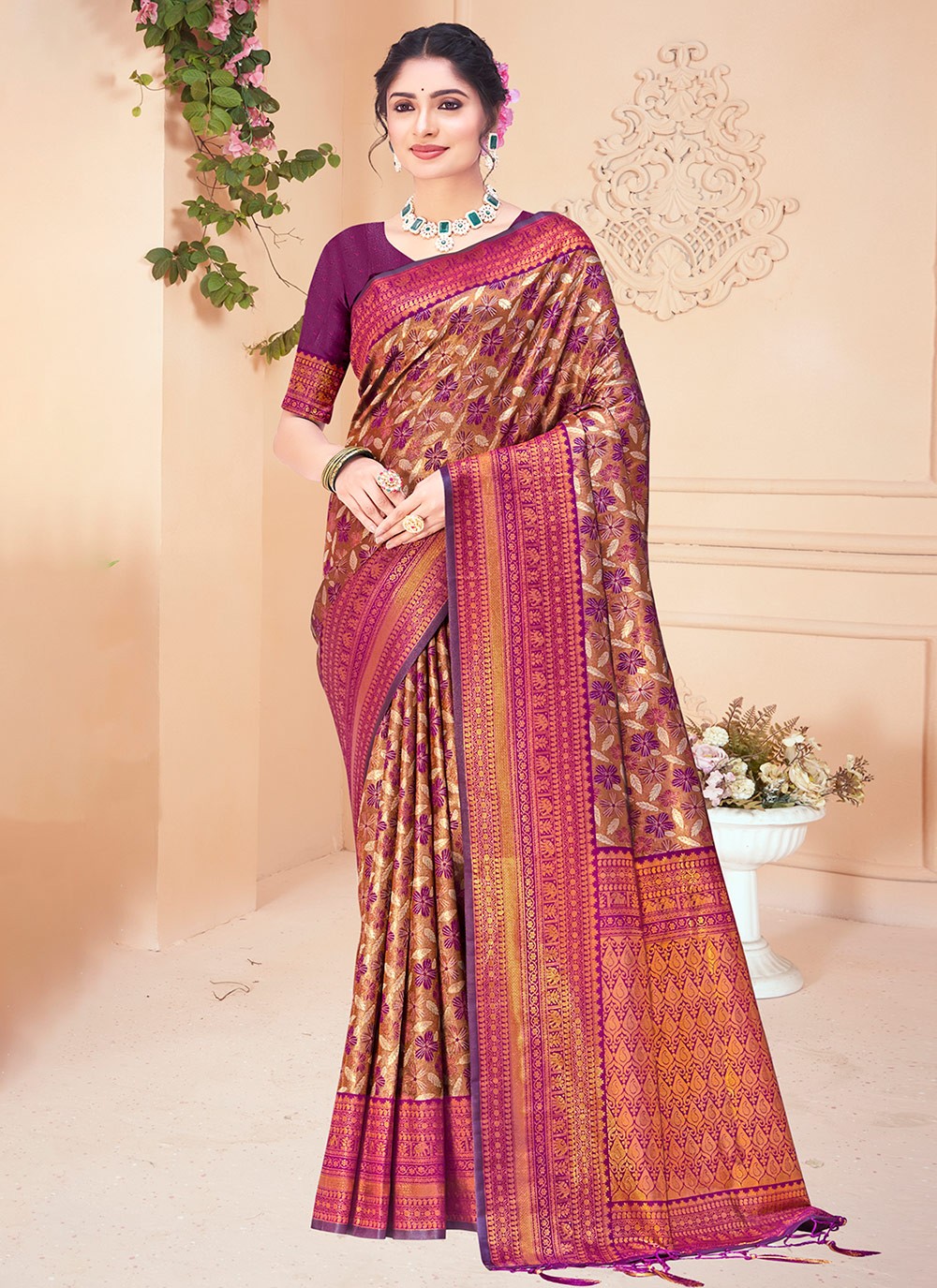 Classic Weaving Zari Silk Saree - S7466