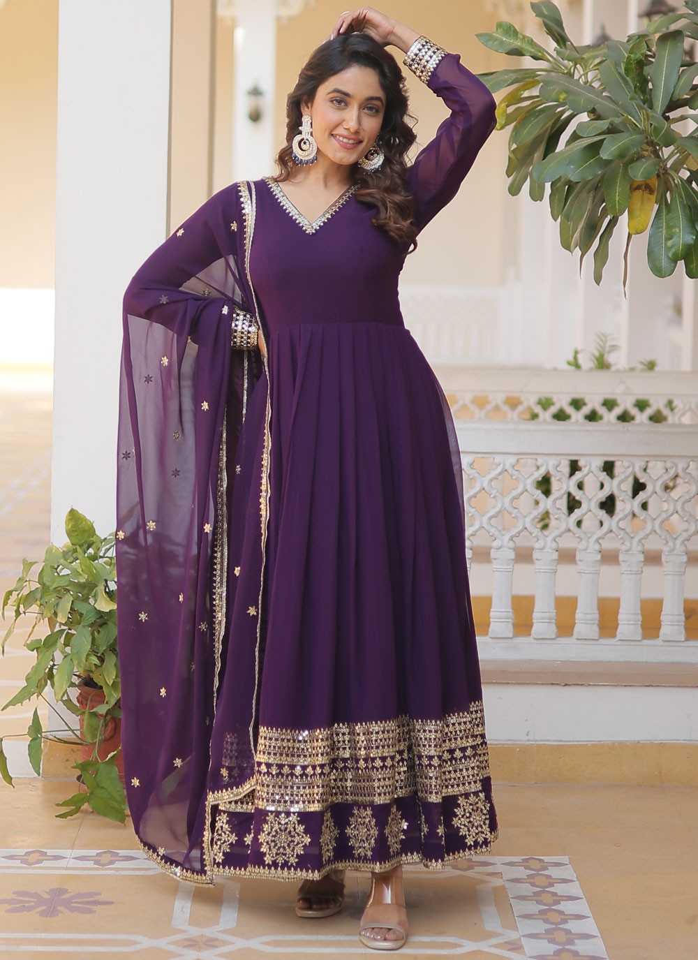 Faux Georgette Gown - G1273