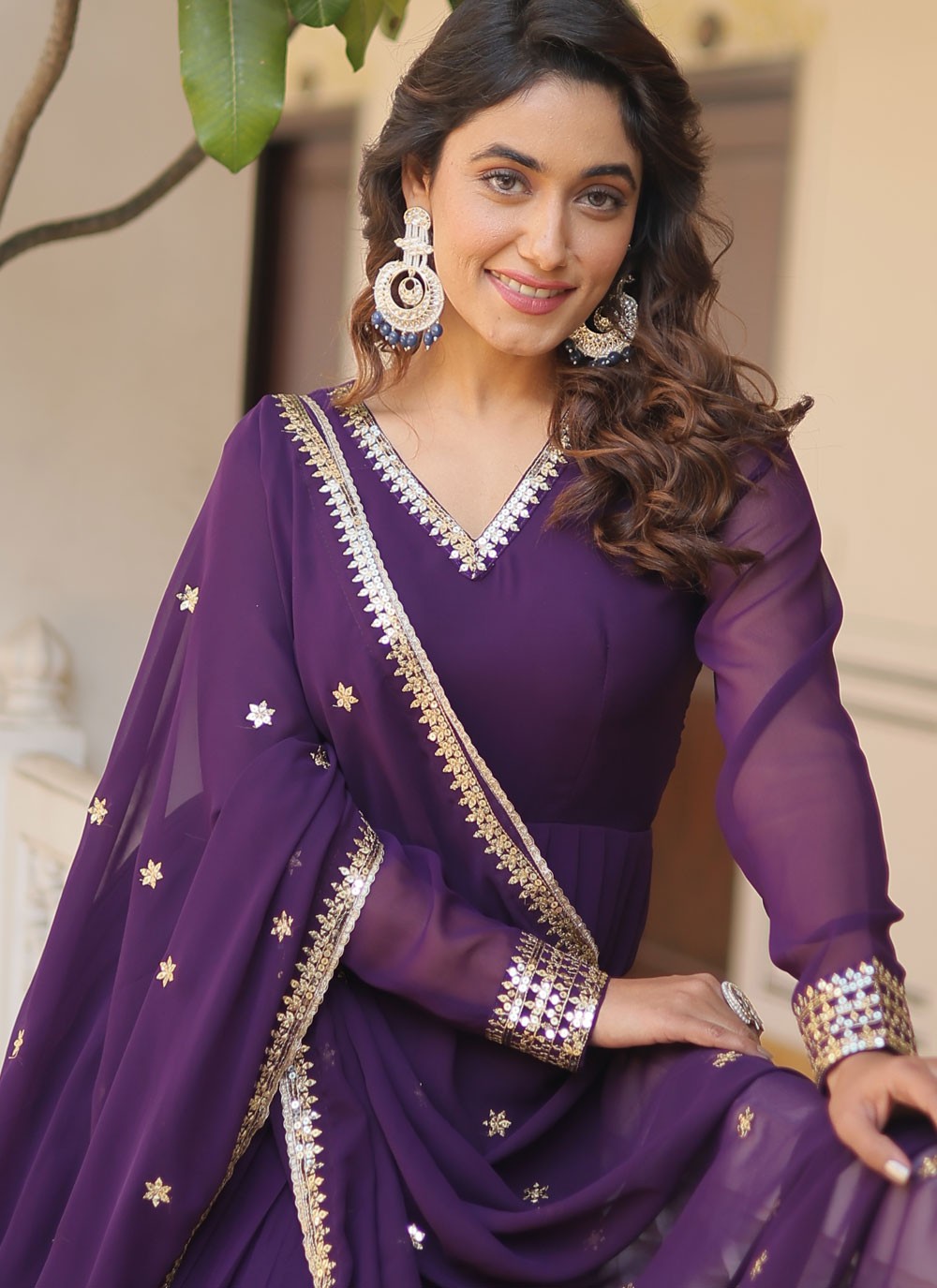 Faux Georgette Gown - G1273