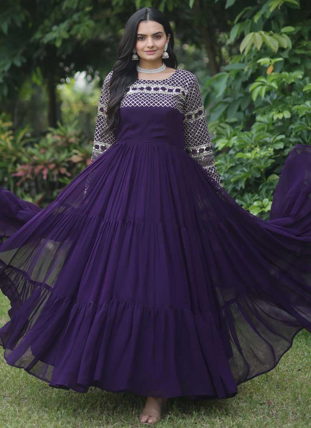 Faux Georgette Gown - G1228
