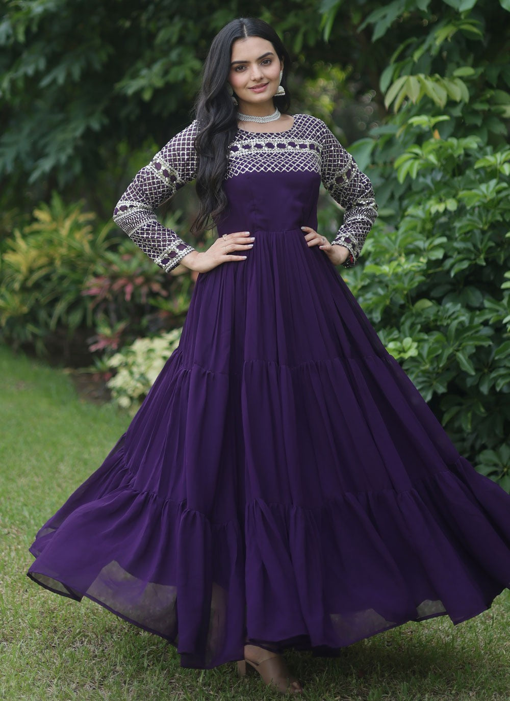 Faux Georgette Gown - G1228