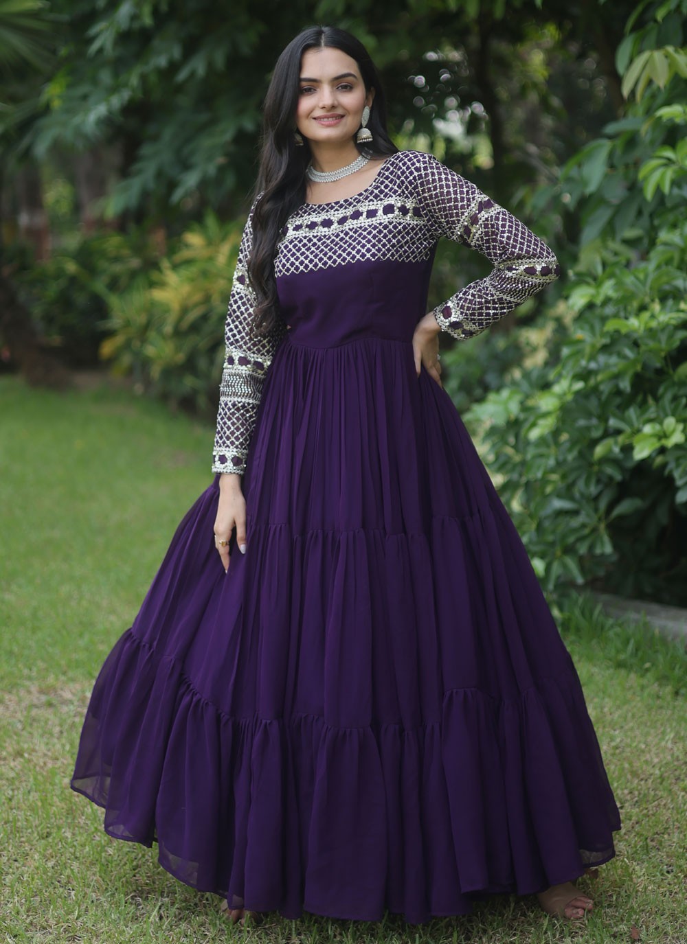 Faux Georgette Gown - G1228