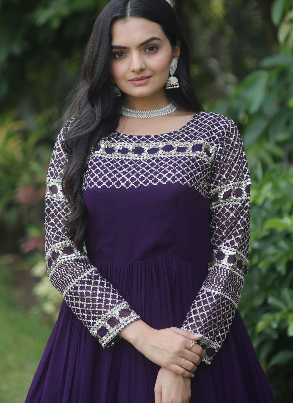 Faux Georgette Gown - G1228