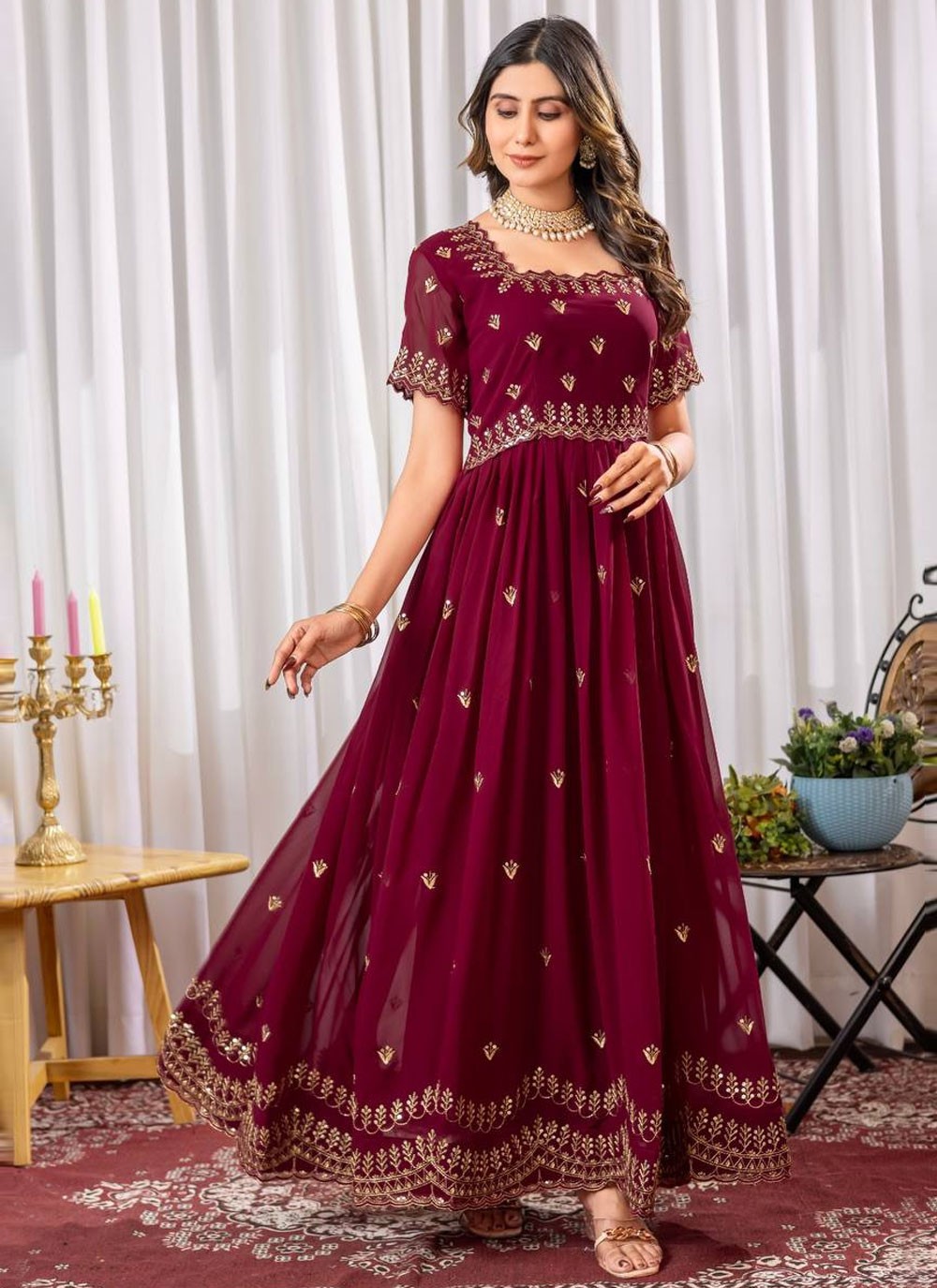 Faux Georgette Casual, Festival Gown G19870