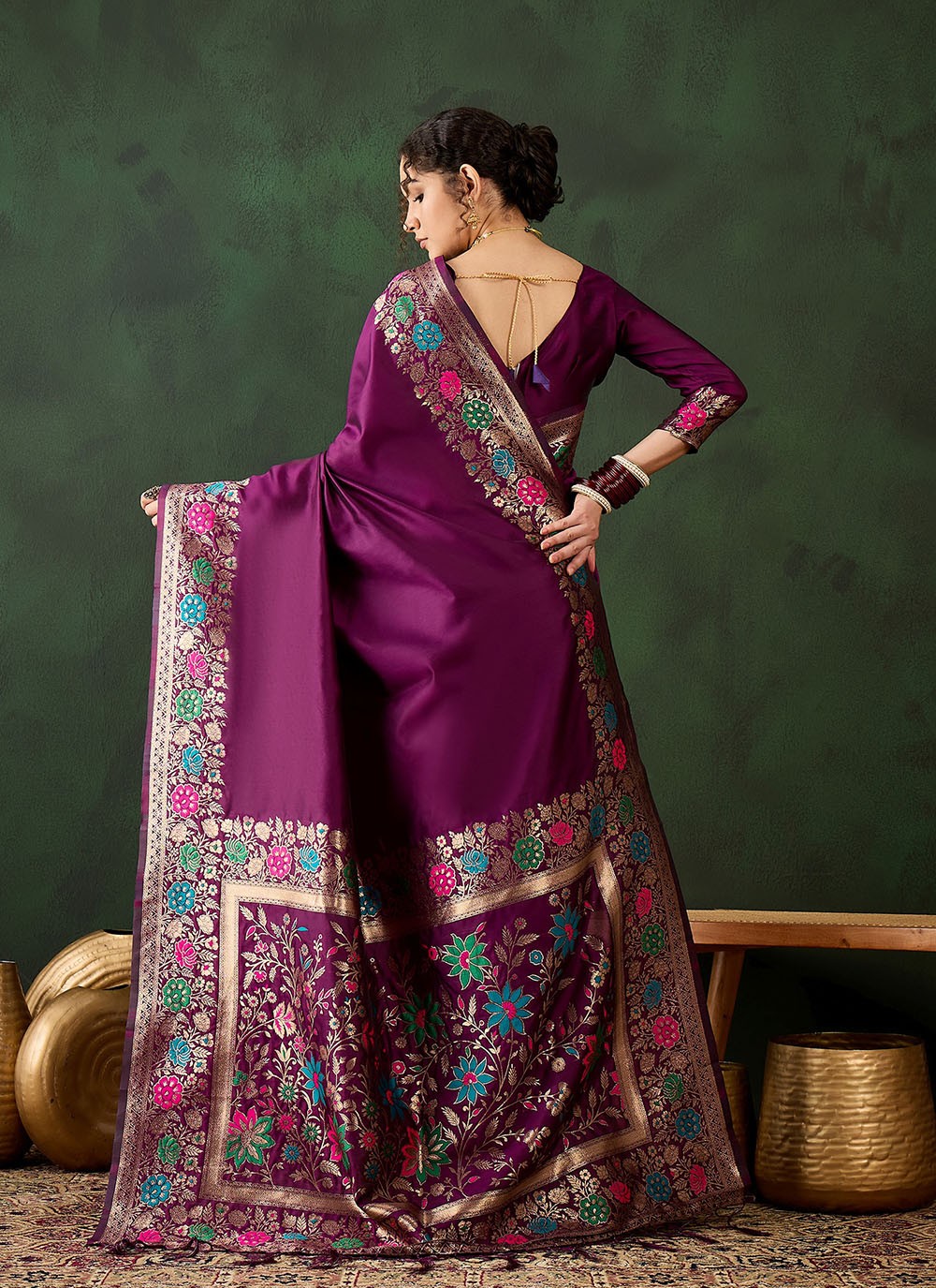 Classic Jacquard Work Silk Saree - S8307