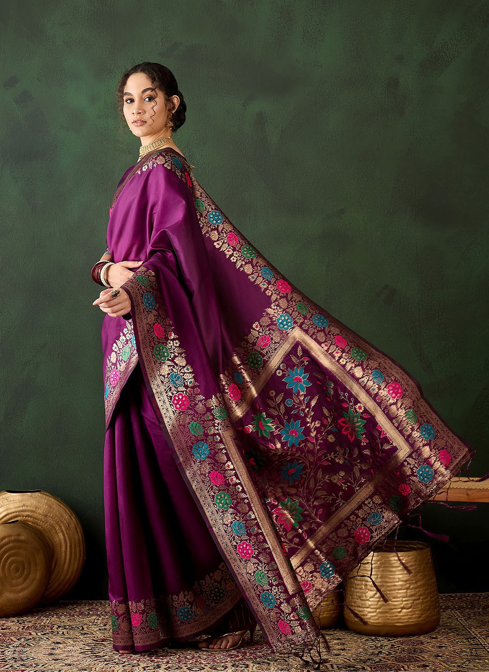 Classic Jacquard Work Silk Saree - S8307