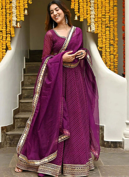 Lace Georgette A - Line Lehenga - L2338