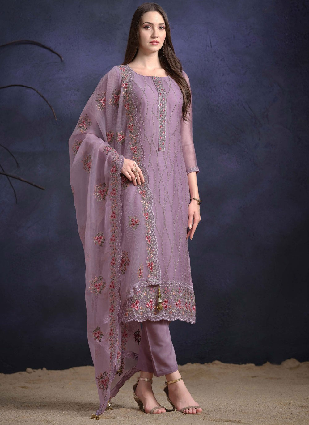 Organza Salwar Suit - T3967