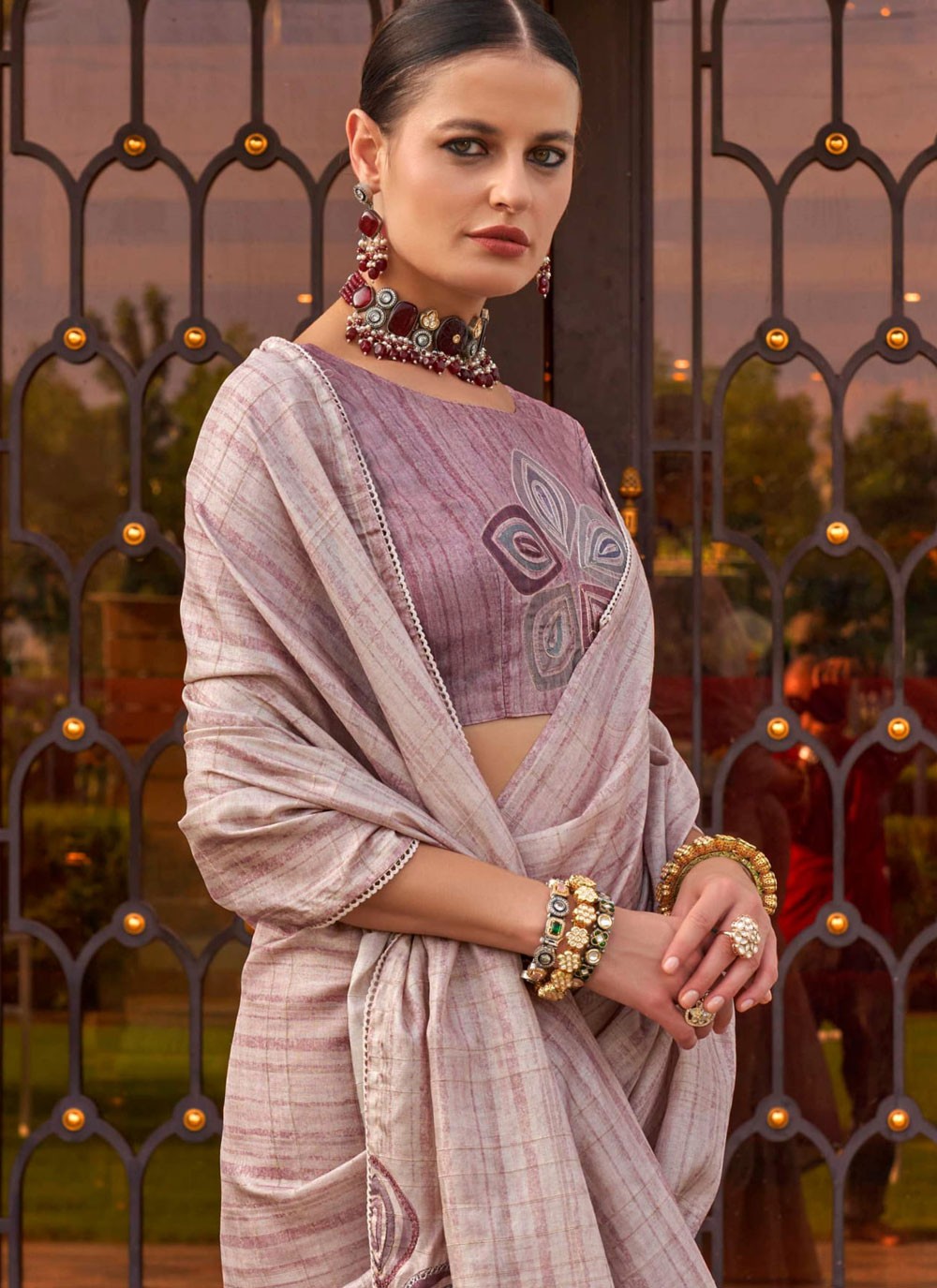 Classic Printed Silk Saree - S8450