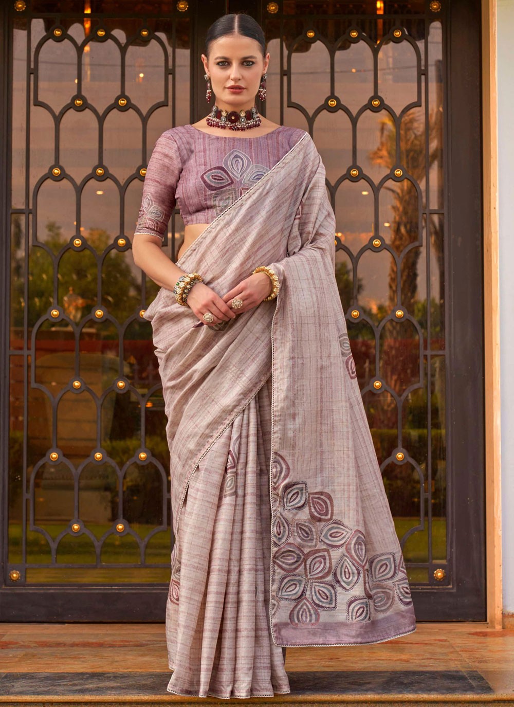 Classic Printed Silk Saree - S8450