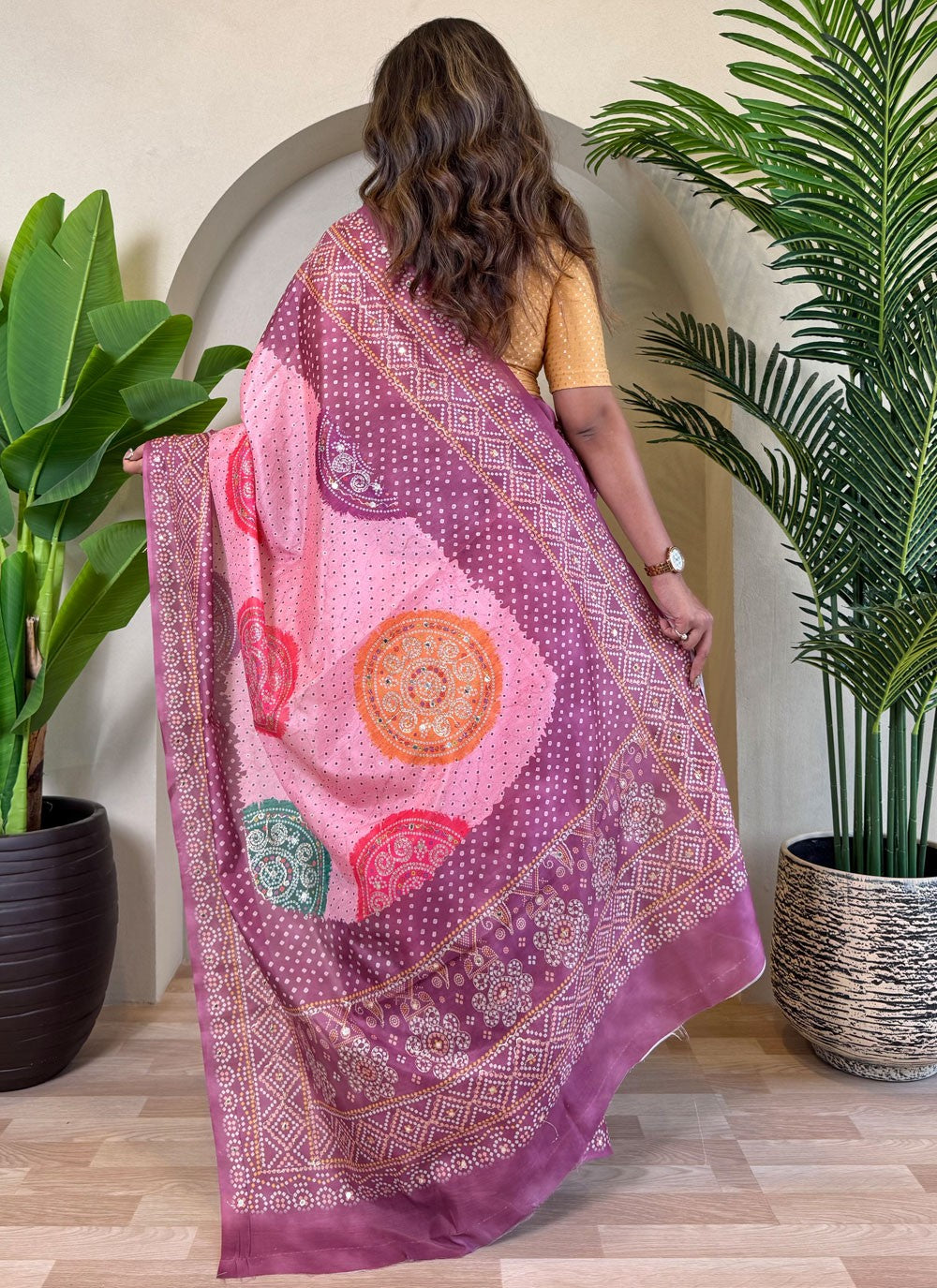 Embroidered Silk Purple Designer Saree S15192