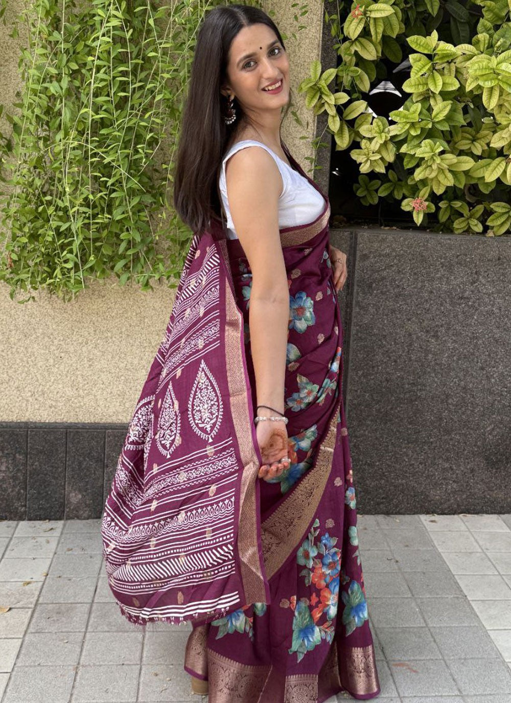 Printed, Weaving Zari Pure Dola Saree - S11836