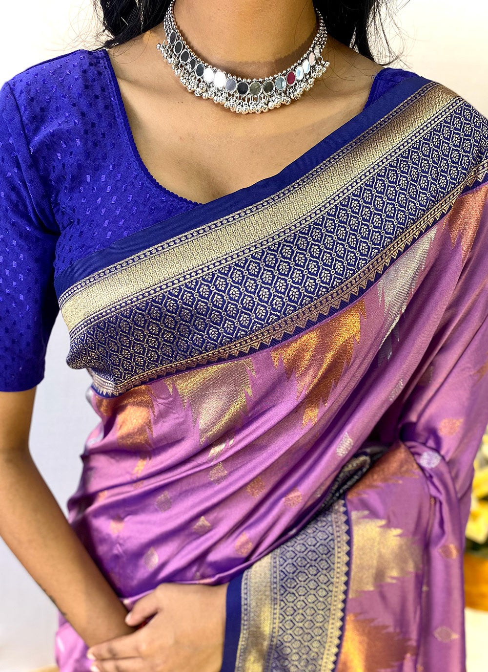 Traditional Printed Silk Saree - S8330