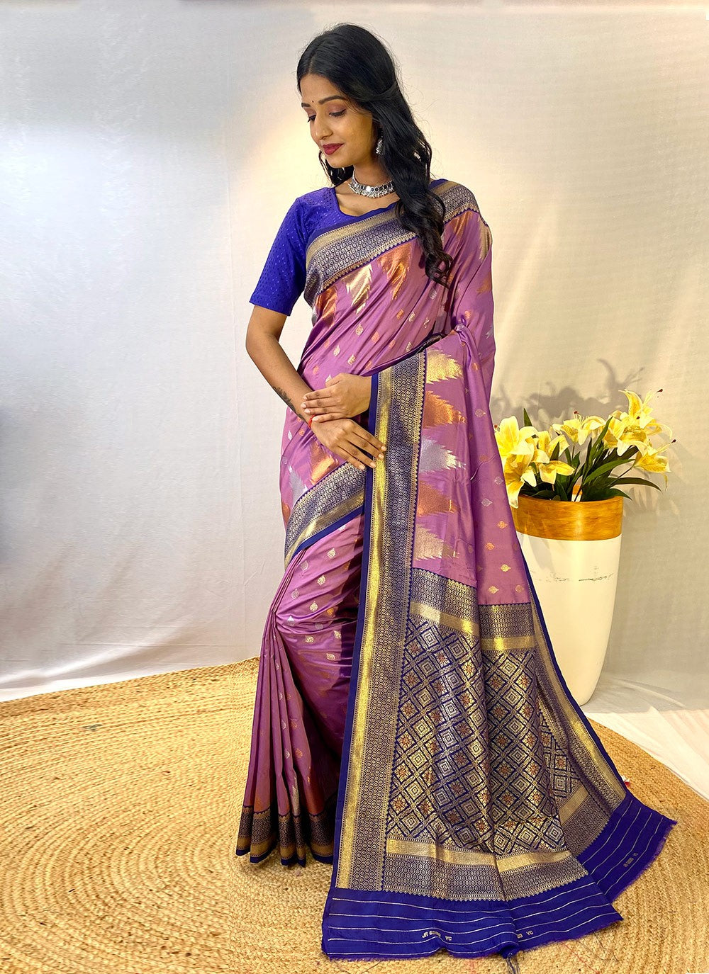 Traditional Printed Silk Saree - S8330