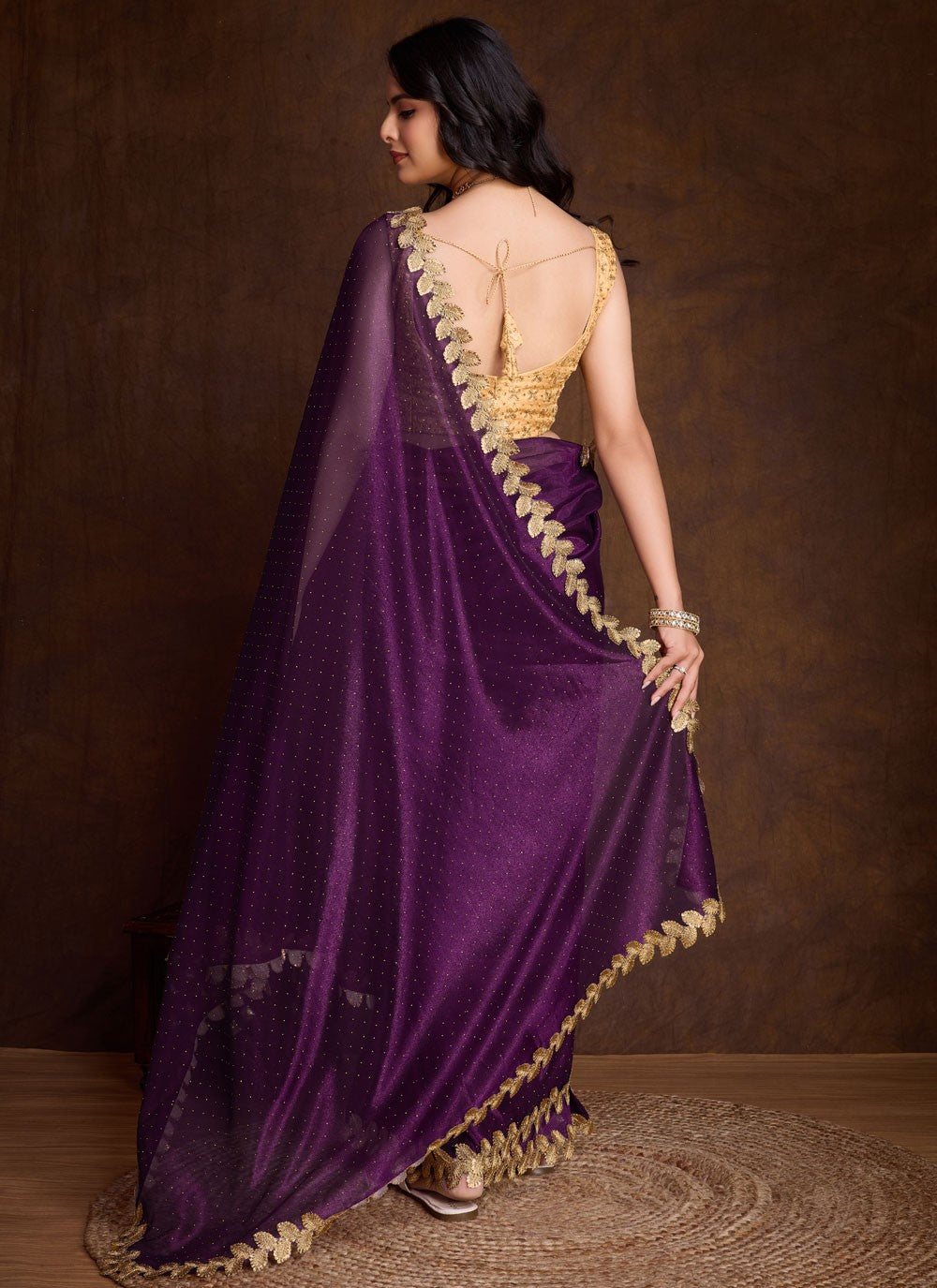 Classic Border Work Silk Saree - S8363