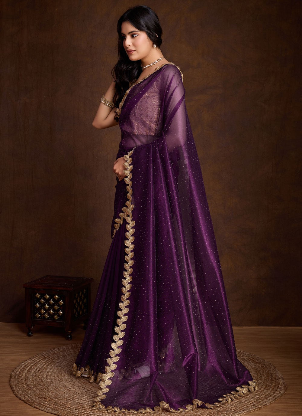 Classic Border Work Silk Saree - S8363