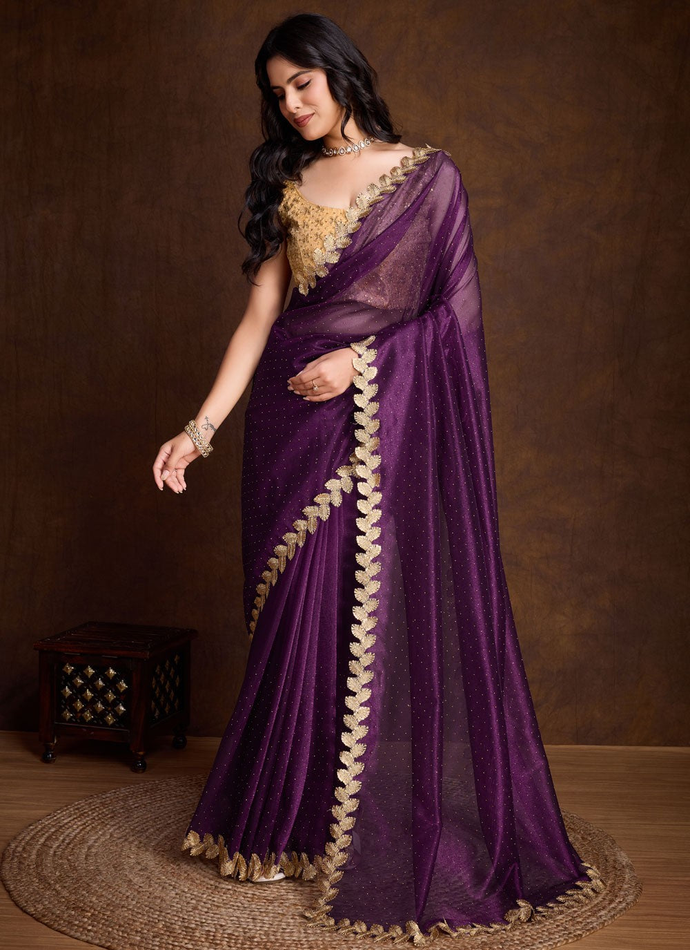 Classic Border Work Silk Saree - S8363