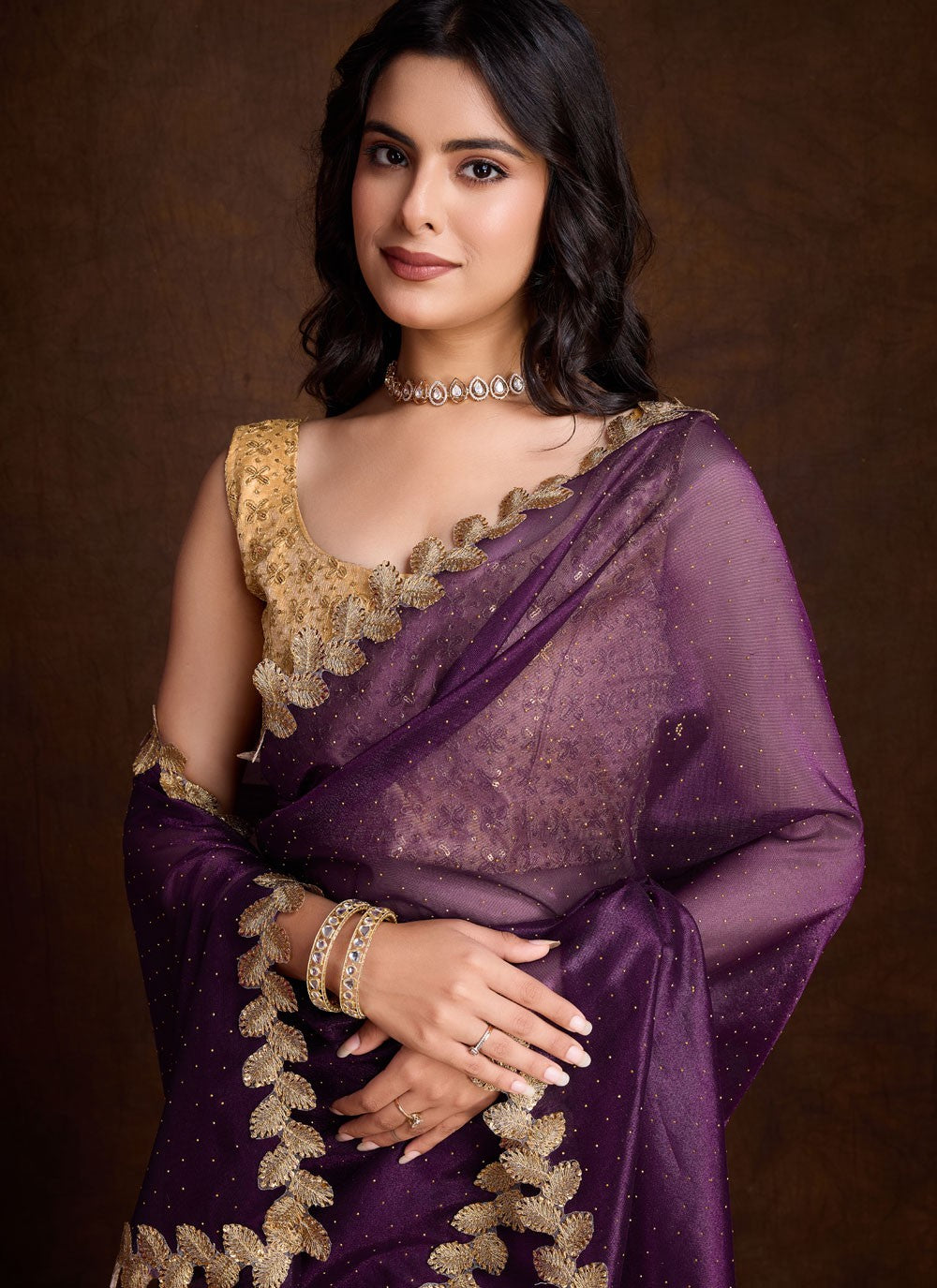 Classic Border Work Silk Saree - S8363