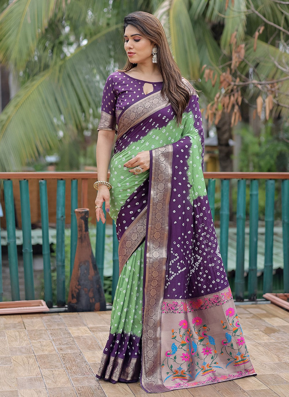 Contemporary Printed Silk Saree - S8616