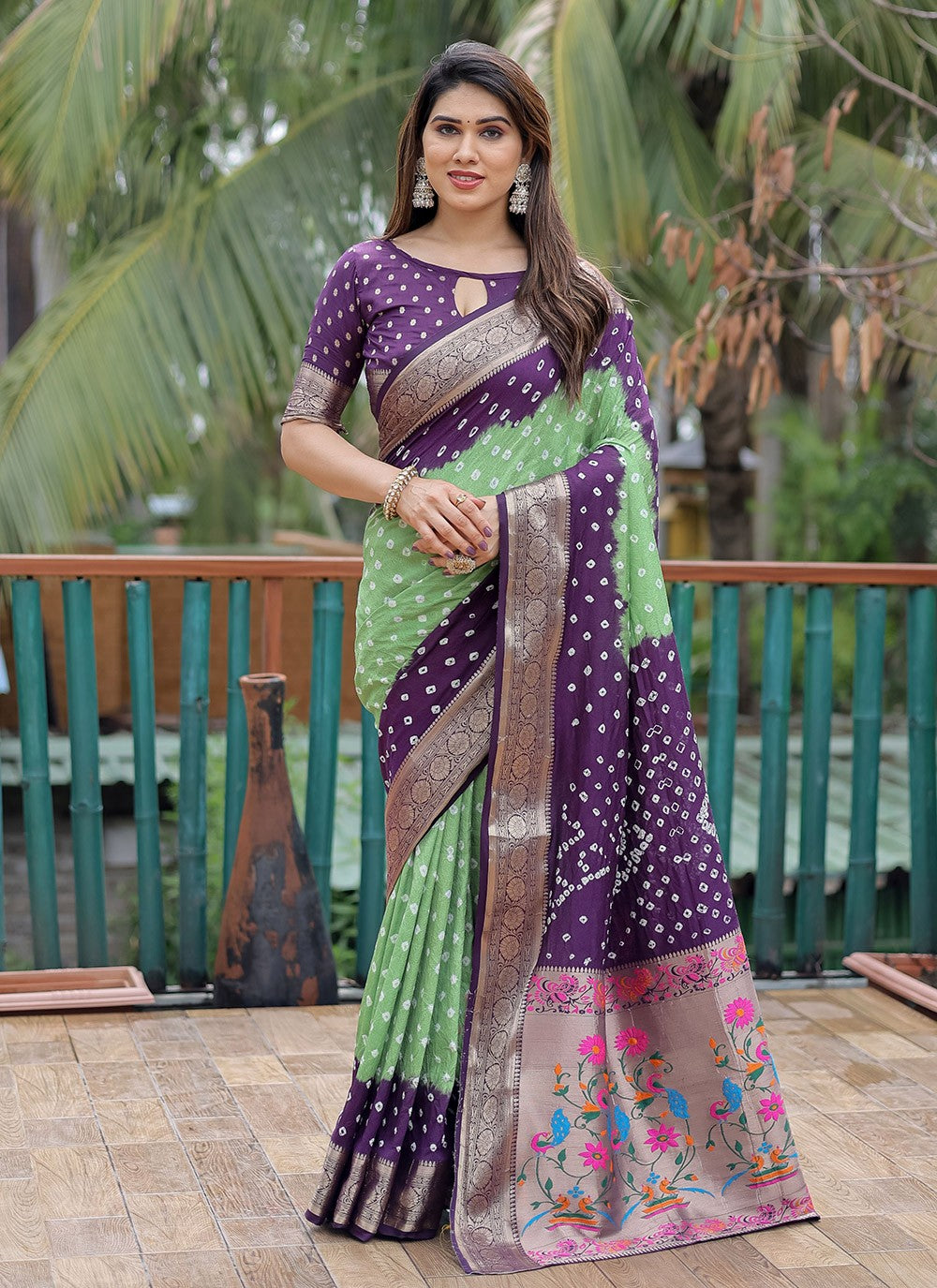 Contemporary Printed Silk Saree - S8616