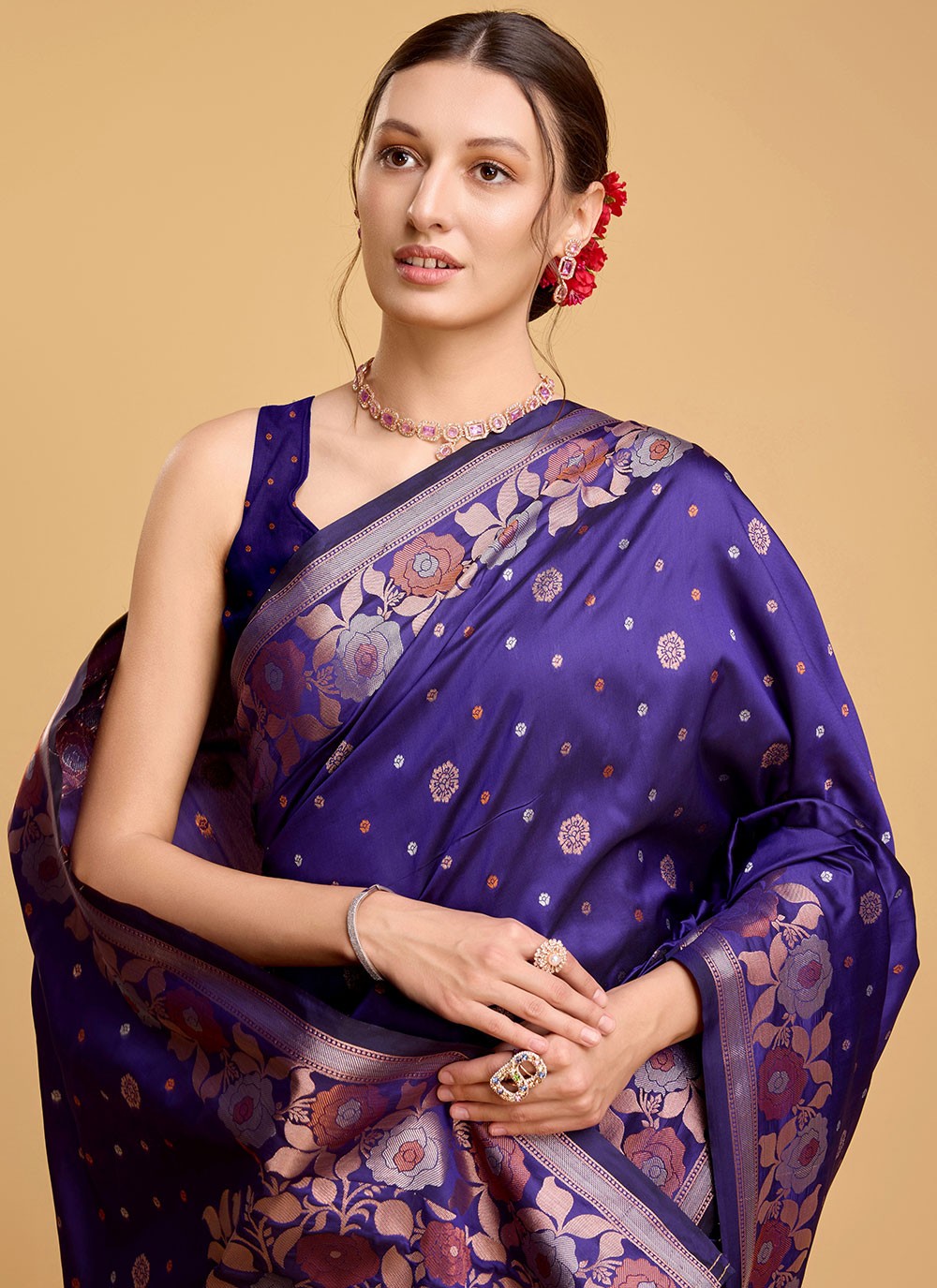 Classic Jacquard Work Silk Saree - S5657