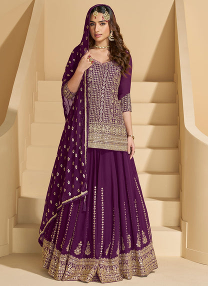 Pure Georgette Festival, Mehandi & Sangeet, Reception Readymade Lehenga Choli L3550
