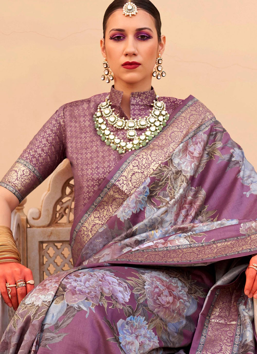 Classic Border Work Silk Saree - S7277