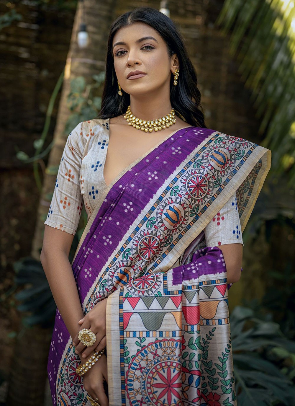 Trendy Woven Tussar Silk Saree - S4897
