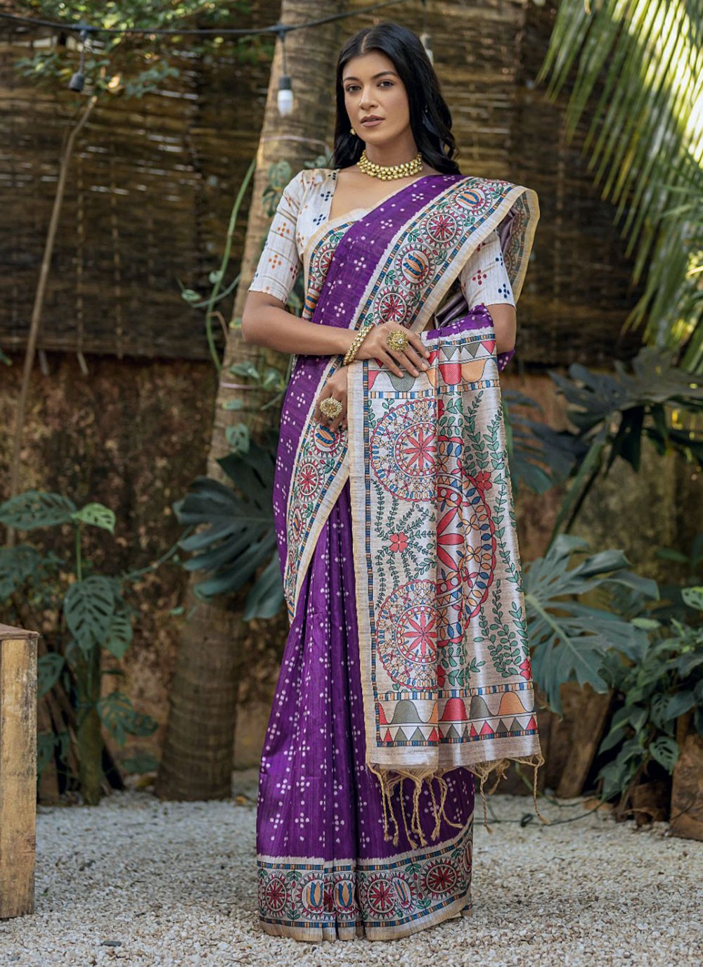 Trendy Woven Tussar Silk Saree - S4897