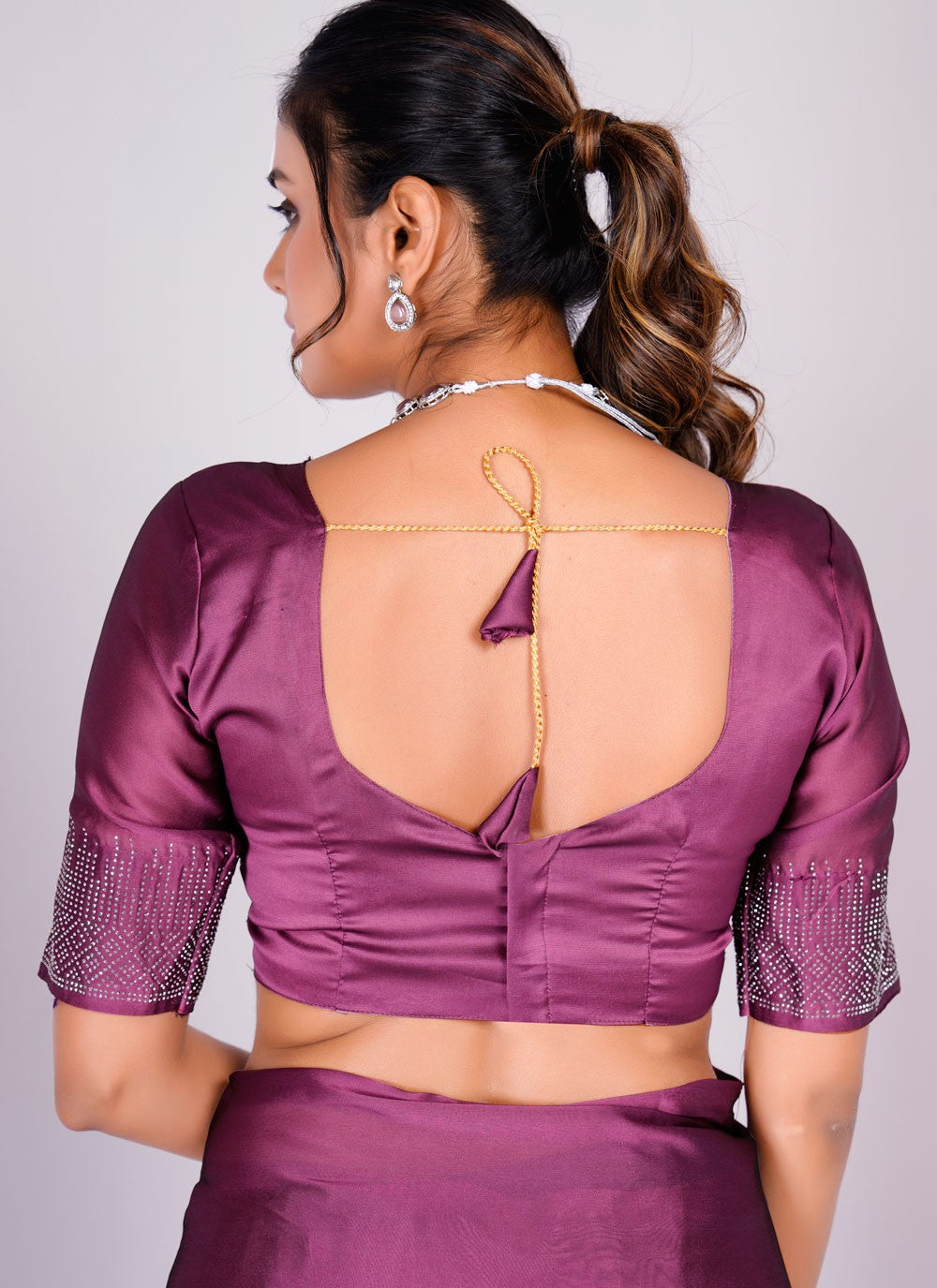 Trendy Swarovski Rangoli Saree - S5617