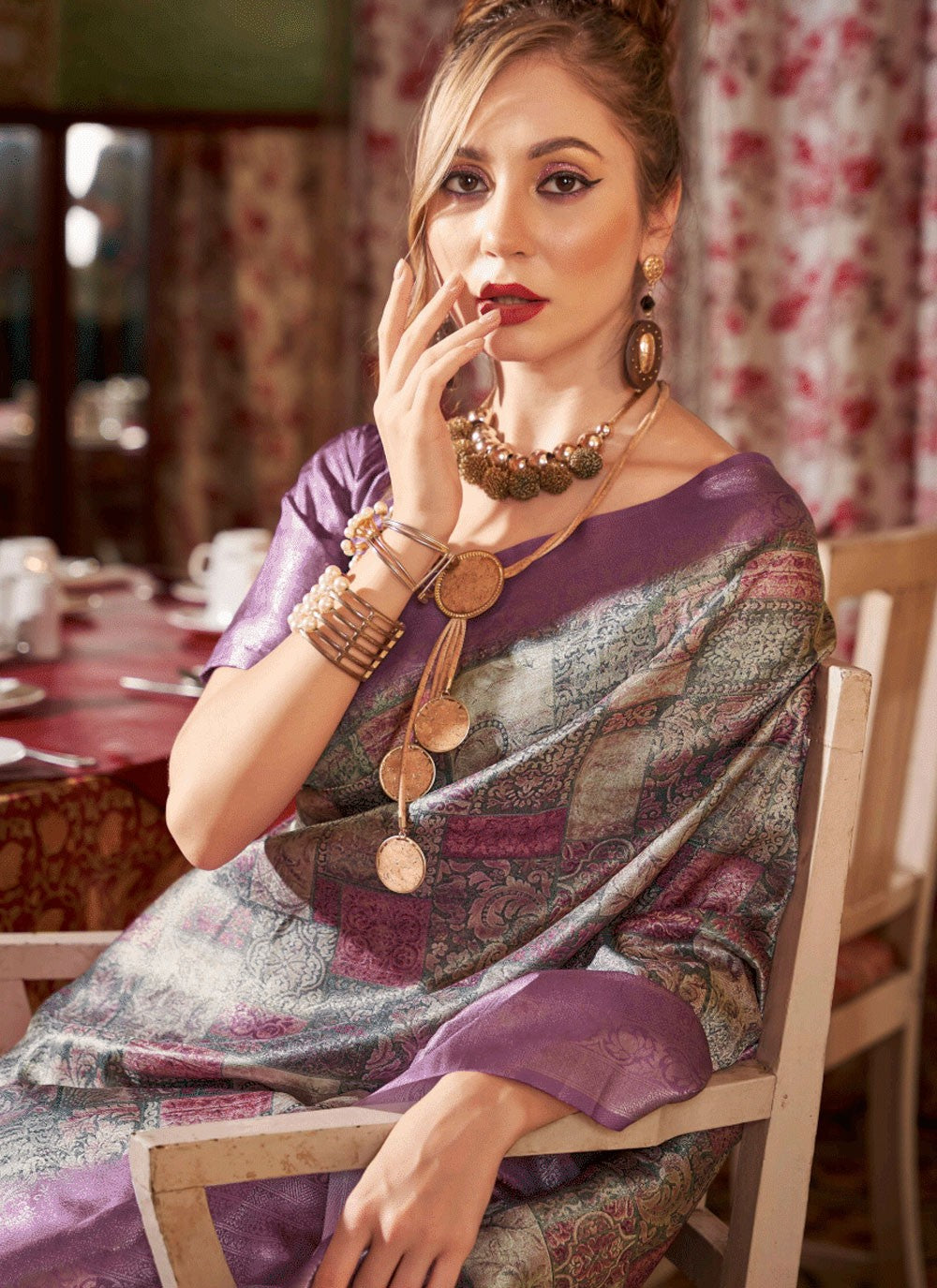 Classic Fancy Work Silk Saree - S6380