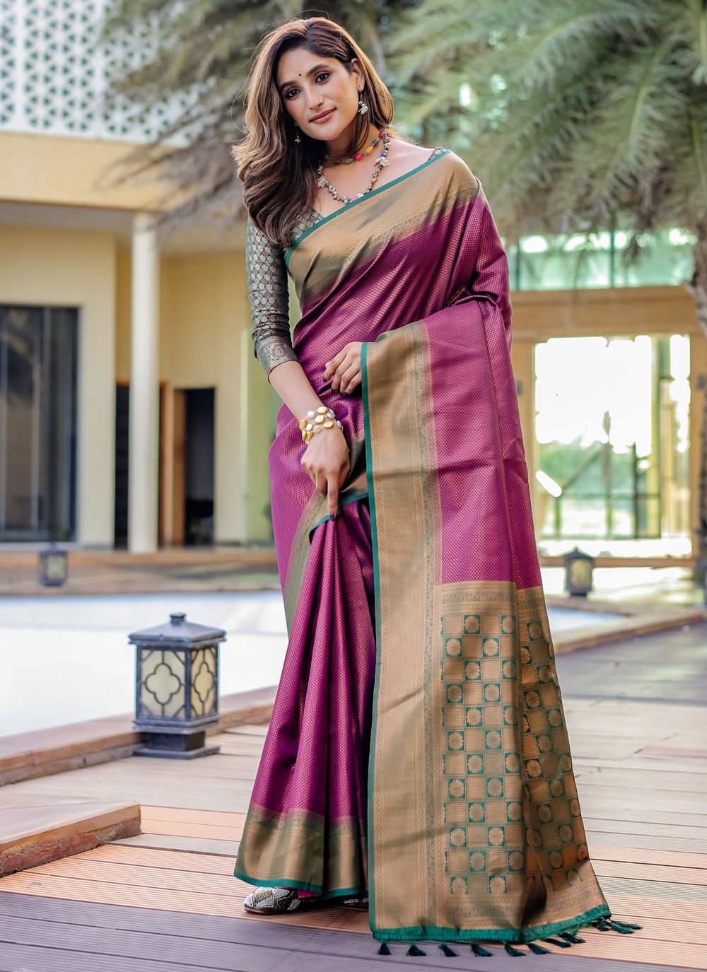 Woven, Zari Kanjivaram Silk Saree - S12324
