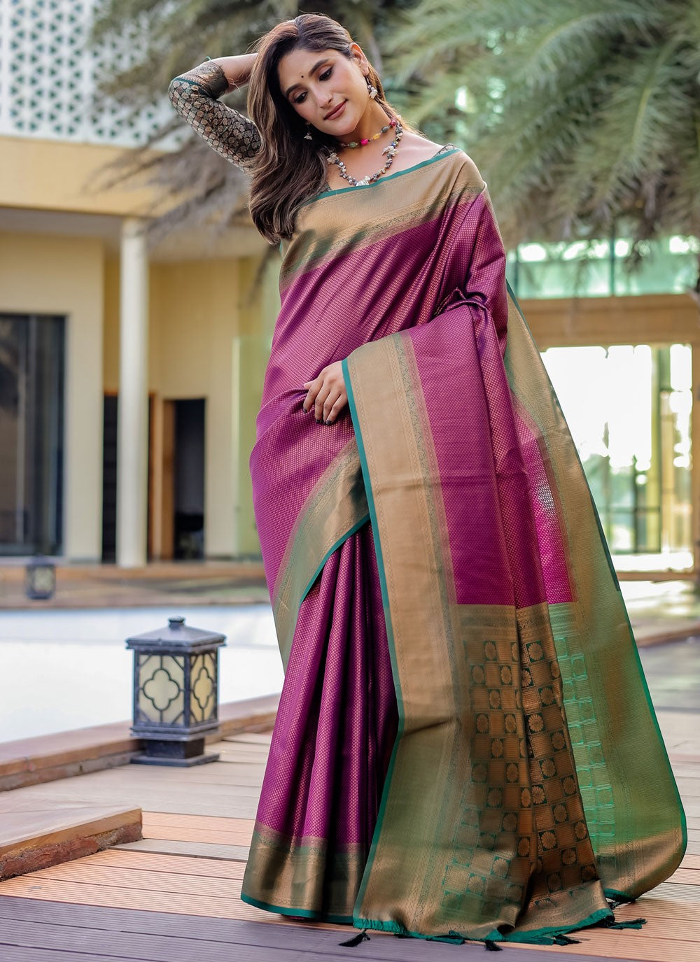 Woven, Zari Kanjivaram Silk Saree - S12324