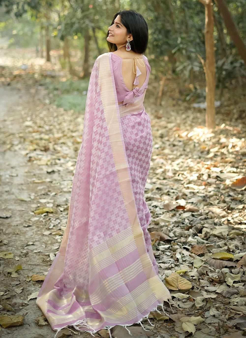 Weaving Zari Silk Purple Saree S14798