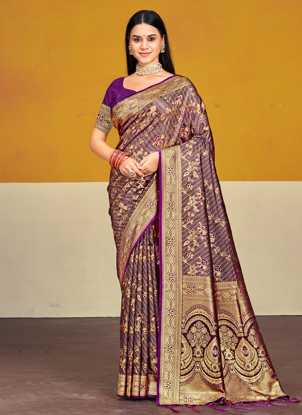 Traditional Weaving Zari Satin Silk Saree - S8597